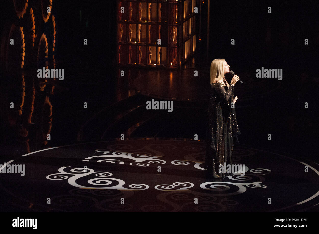 Barbra Streisand performs during for The Oscars® at the Dolby® Theatre in Hollywood, CA, February 24, 2013. Stock Photo