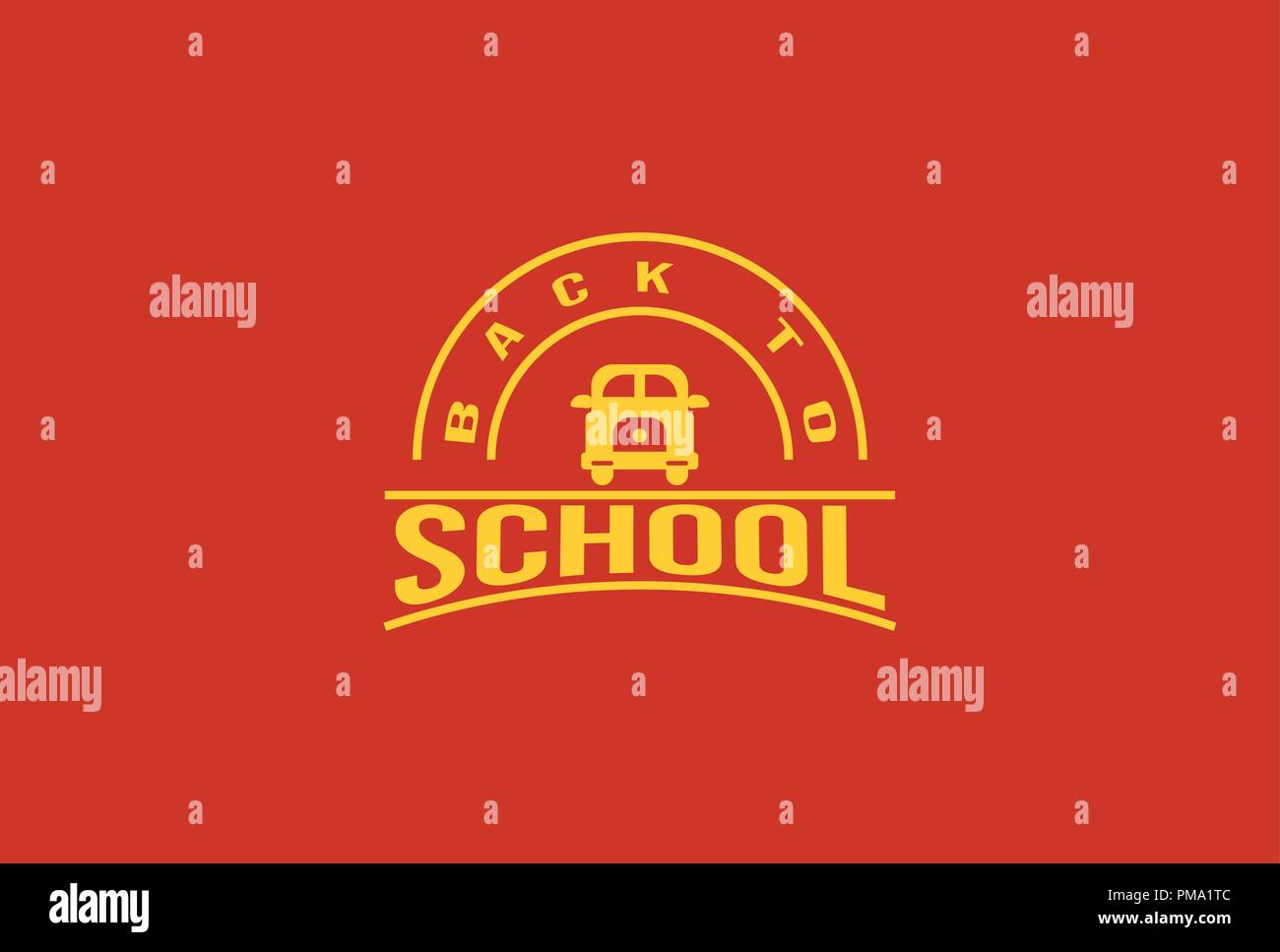 Back to school logo - vector illustration Stock Vector