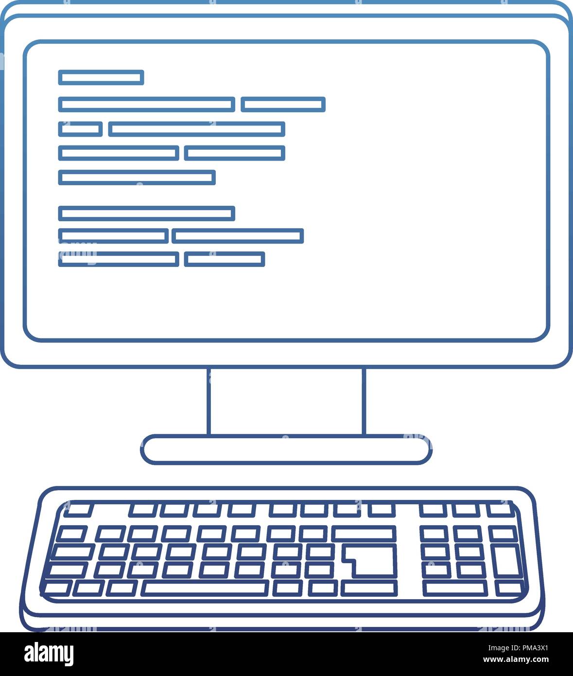degraded outline computer programming code web technology Stock Vector ...