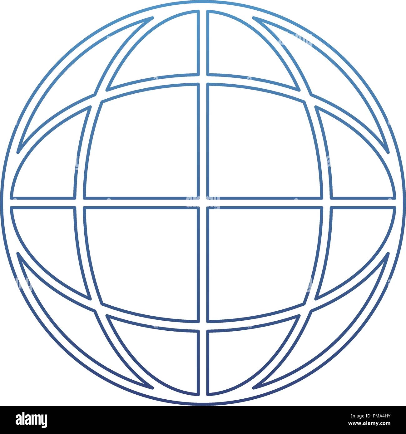 degraded outline global digital network data connection Stock Vector