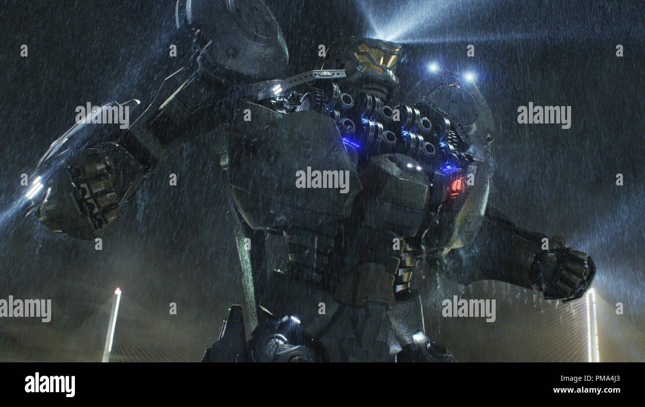 Australia's Striker Eureka in a scene from the sci-fi action adventure 'Warner Bros. Pictures and Legendary Pictures PACIFIC RIM,' a Warner Bros. Pictures release. Stock Photo