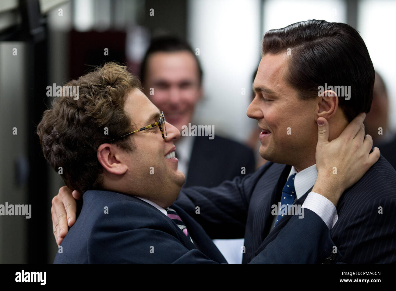 Left to right: Jonah Hill plays Danny and Leonardo DiCaprio plays Jordan  Belfort in THE WOLF OF WALL STREET, from Paramount Pictures and Red Granite  Pictures Stock Photo - Alamy