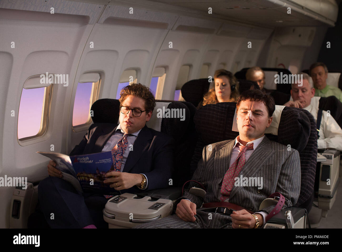 Left to right: Jonah is Donnie Azoff and Leonardo DiCaprio is Jordan Belfort in THE WOLF OF WALL STREET, from Pictures and Red Pictures Stock Photo - Alamy
