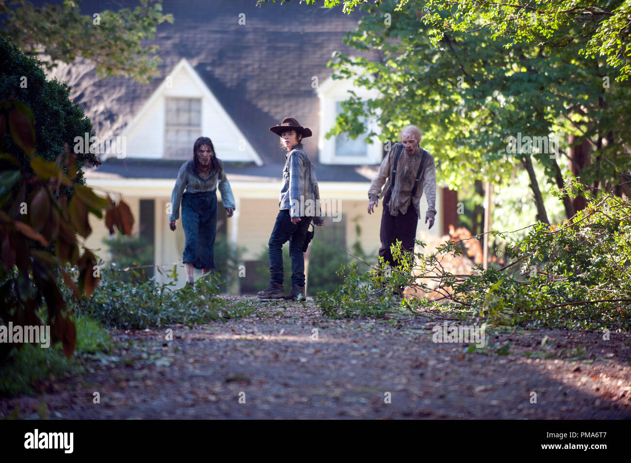 Carl Grimes (Chandler Riggs) - The Walking Dead Season 4, Episode 9 - Photo  Credit: Gene Page/AMC Stock Photo - Alamy