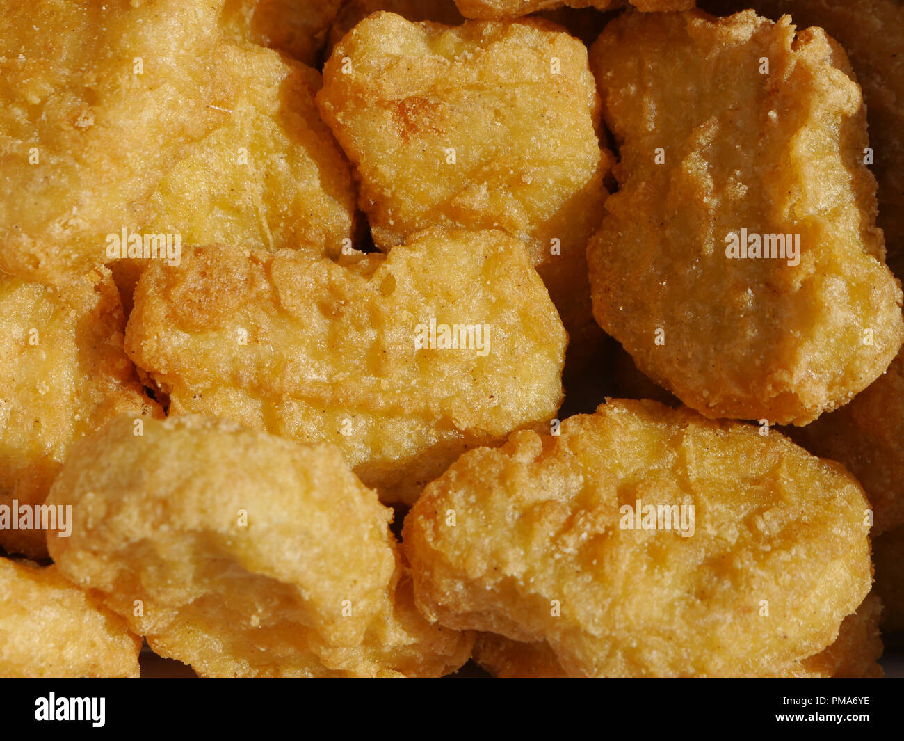 A close up of chicken McNuggerts Stock Photo