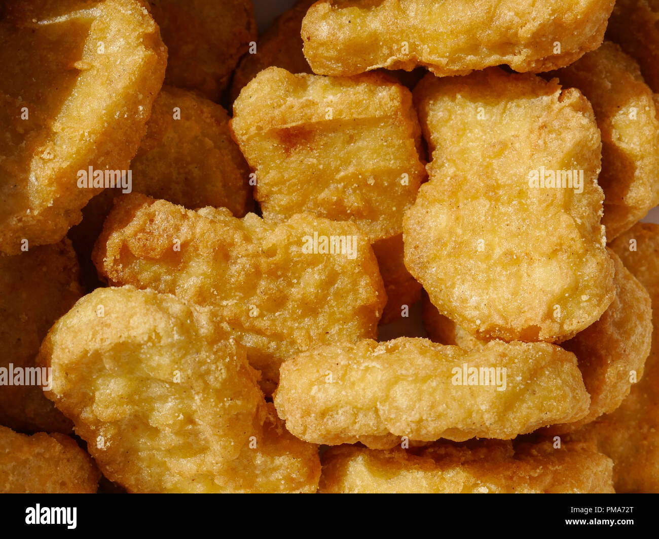 A close up of chicken McNuggerts Stock Photo