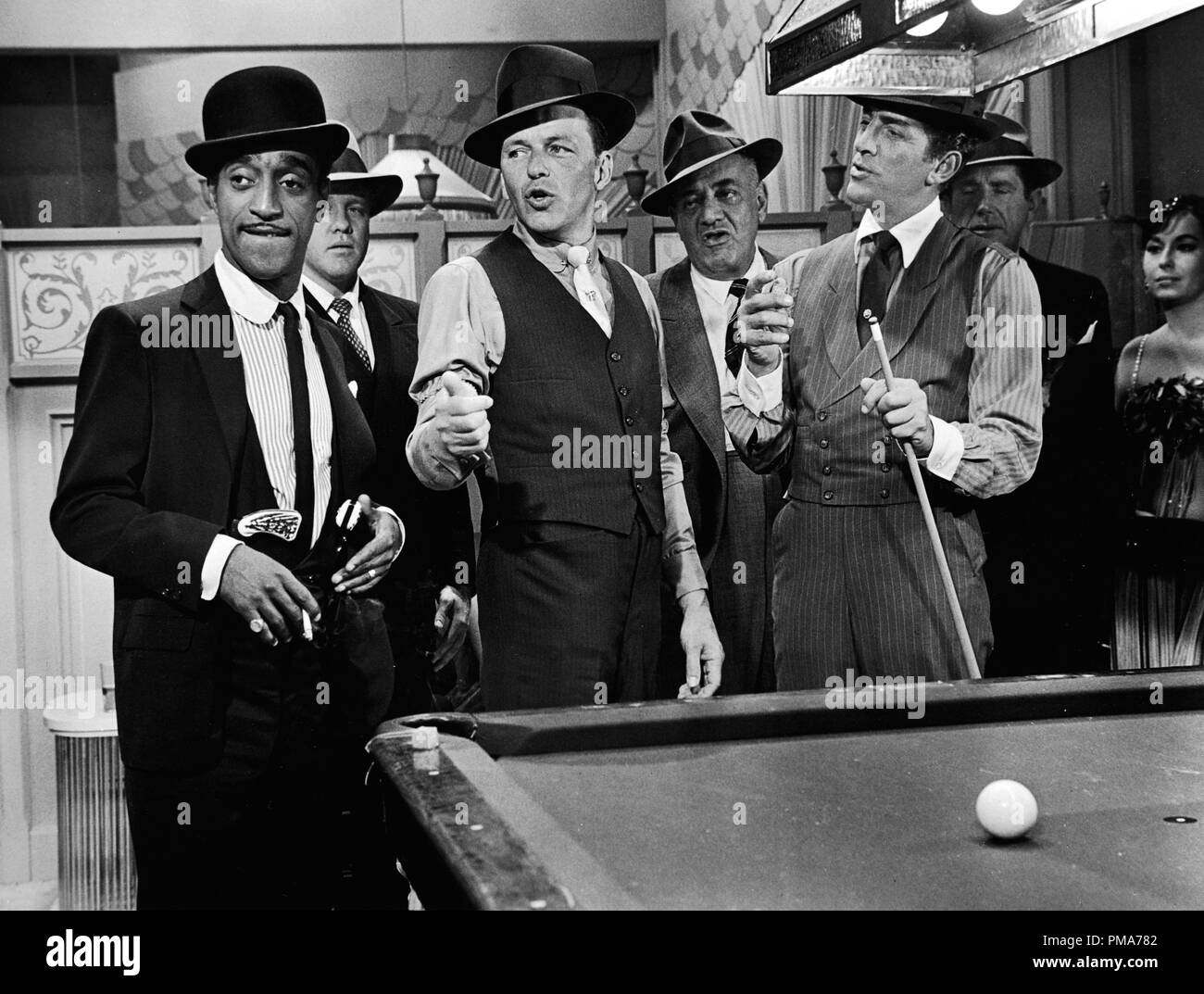 Sammy Davis Jr., Frank Sinatra, and Dean Martin, 'Robin and the Seven Hoods', 1964 Warner Bros.     File Reference # 32263 099THA Stock Photo