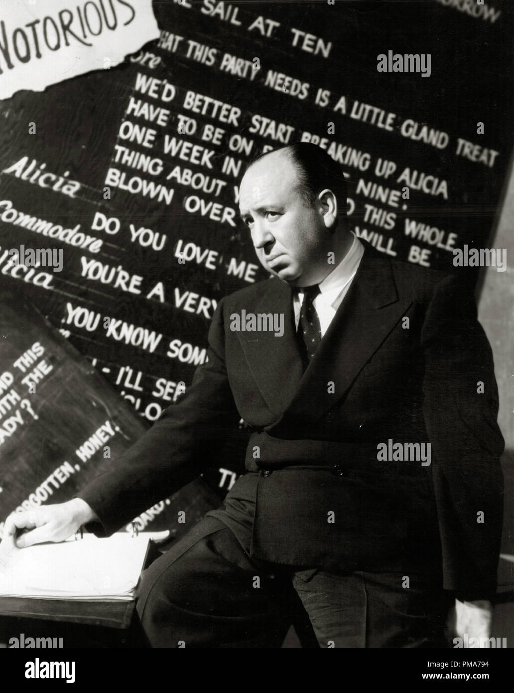 Alfred Hitchcock,  'Notorious', 1946 RKO        File Reference # 32263 136THA Stock Photo