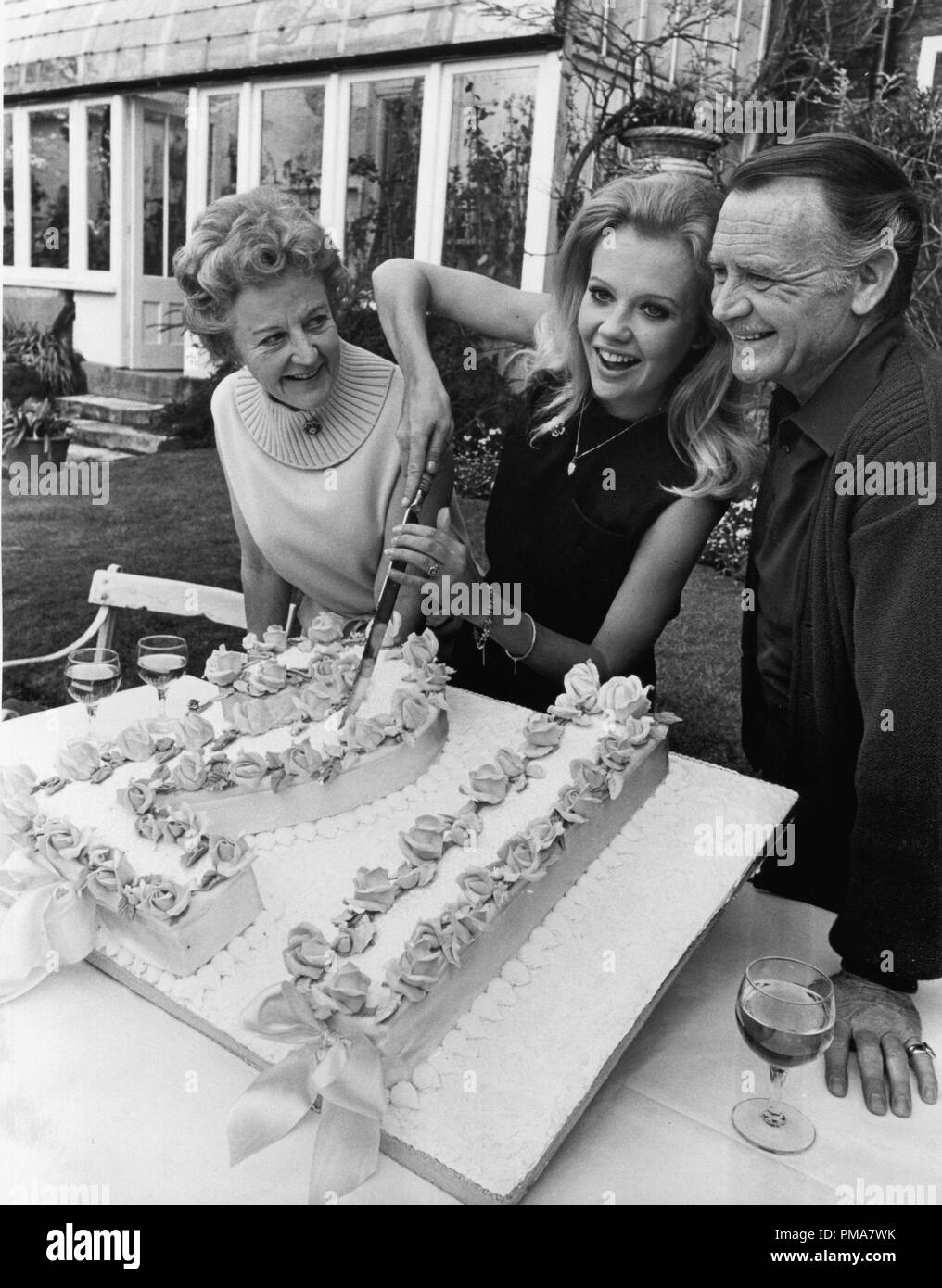 Hayley Mills celebrates her 21st birthday with her mother Mary Hayley