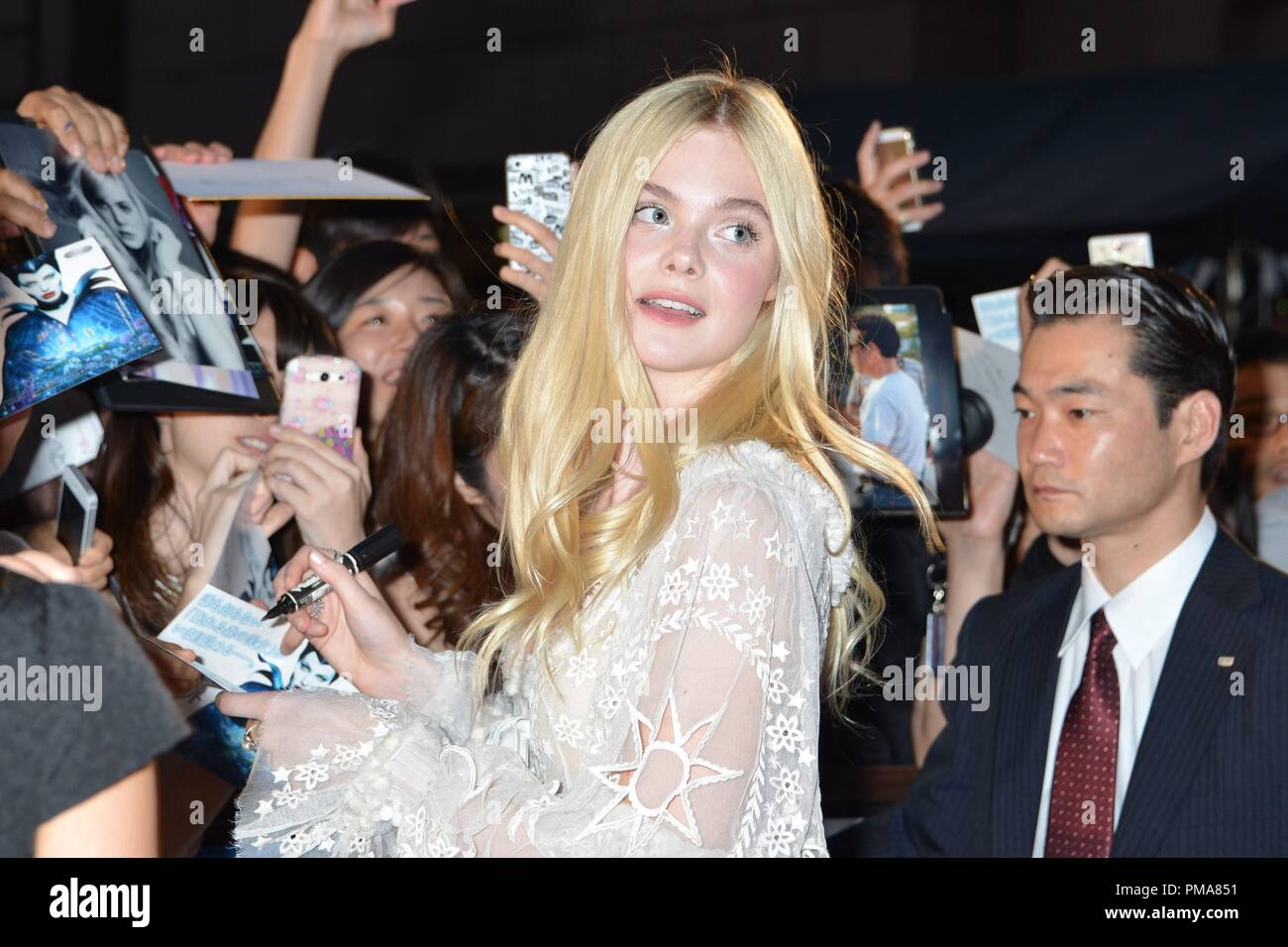 Elle Fanning  06/23/2014 Japan premiere of 'Maleficent' held at Yebisu Garden Place in Tokyo, Japan Photo by Kazumi Nakamoto / HNW / PictureLux Stock Photo