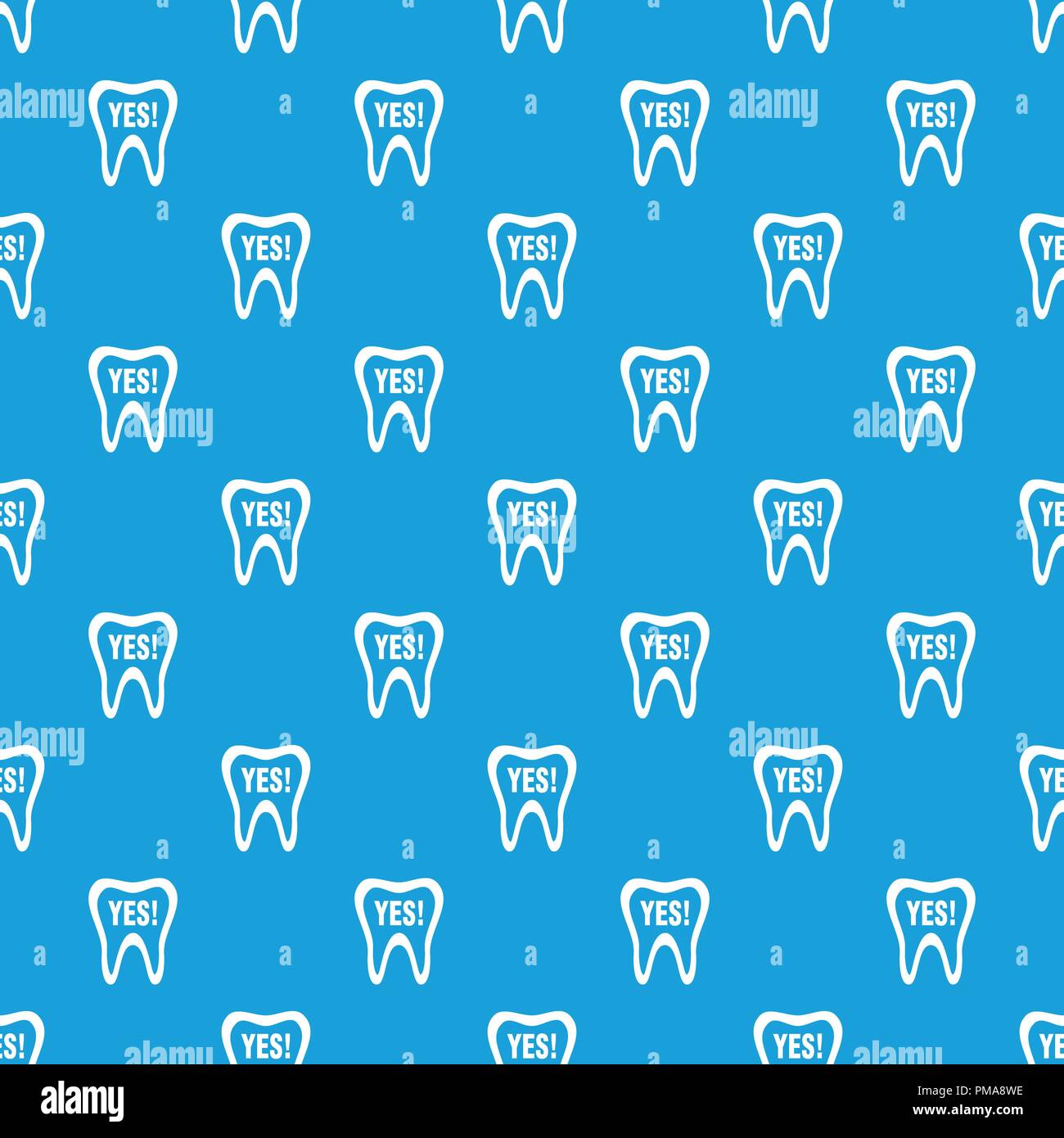Clean tooth pattern vector seamless blue Stock Vector Image & Art - Alamy