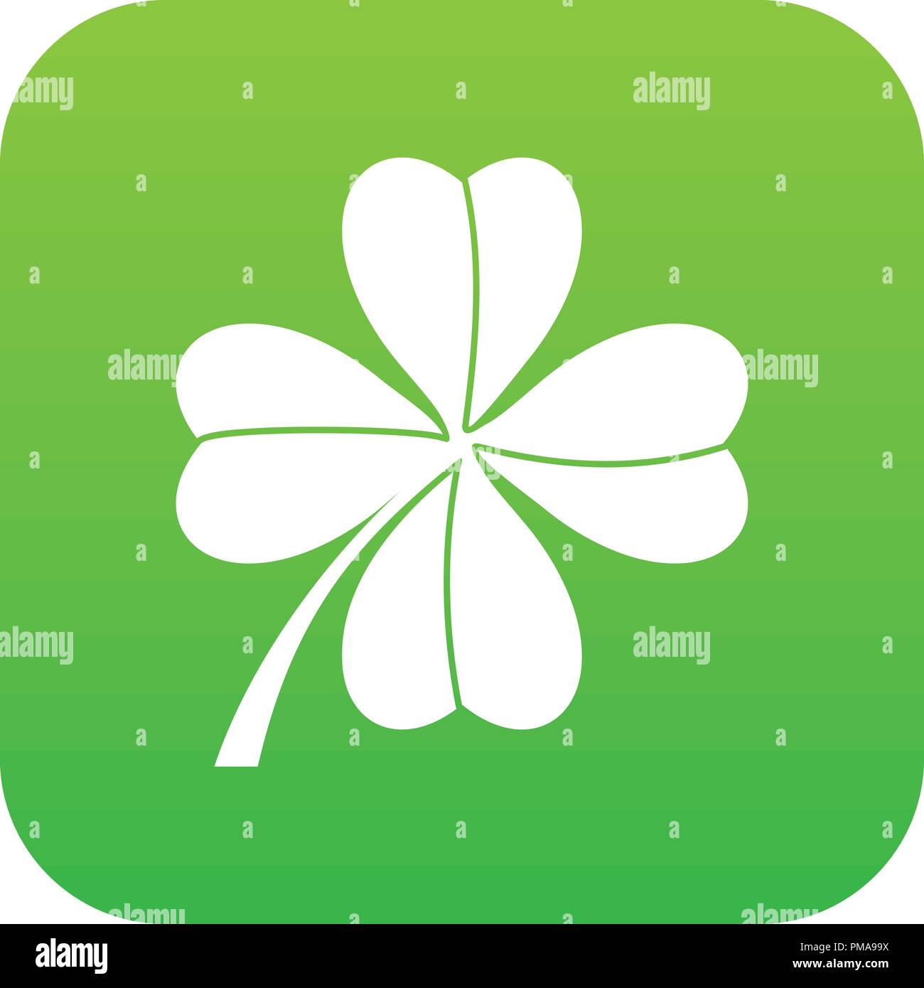 Four leaf clover icon digital green Stock Vector Image & Art - Alamy