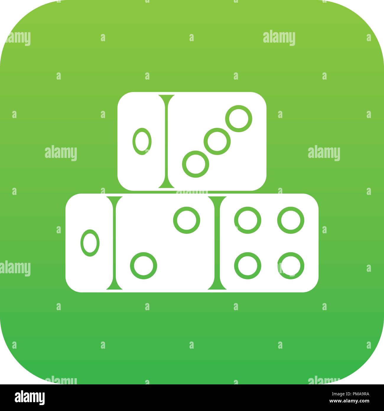 Three dice cubes icon digital green Stock Vector Image & Art Alamy