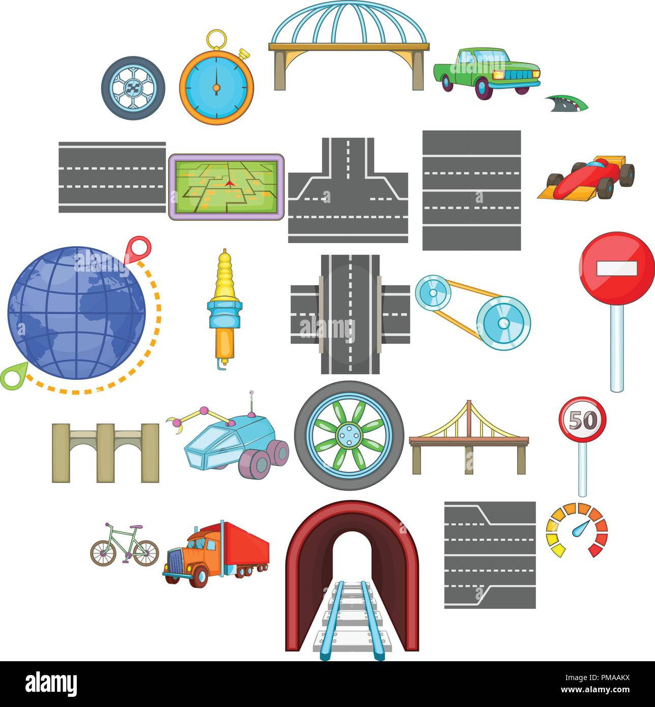 Bridges icons set, cartoon style Stock Vector Image & Art - Alamy