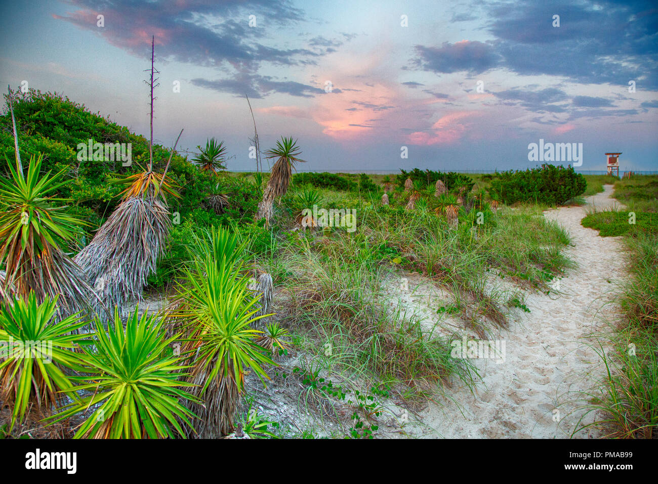 Beach access number 40 on Wrightsville Beach, North Carolina leading to