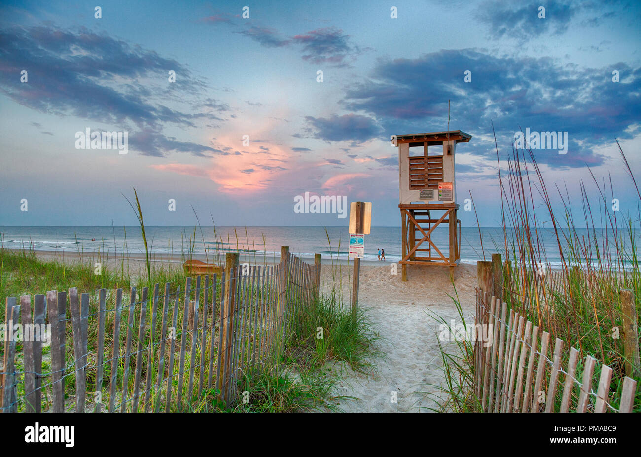Beach access number 40 on Wrightsville Beach, North Carolina leading to