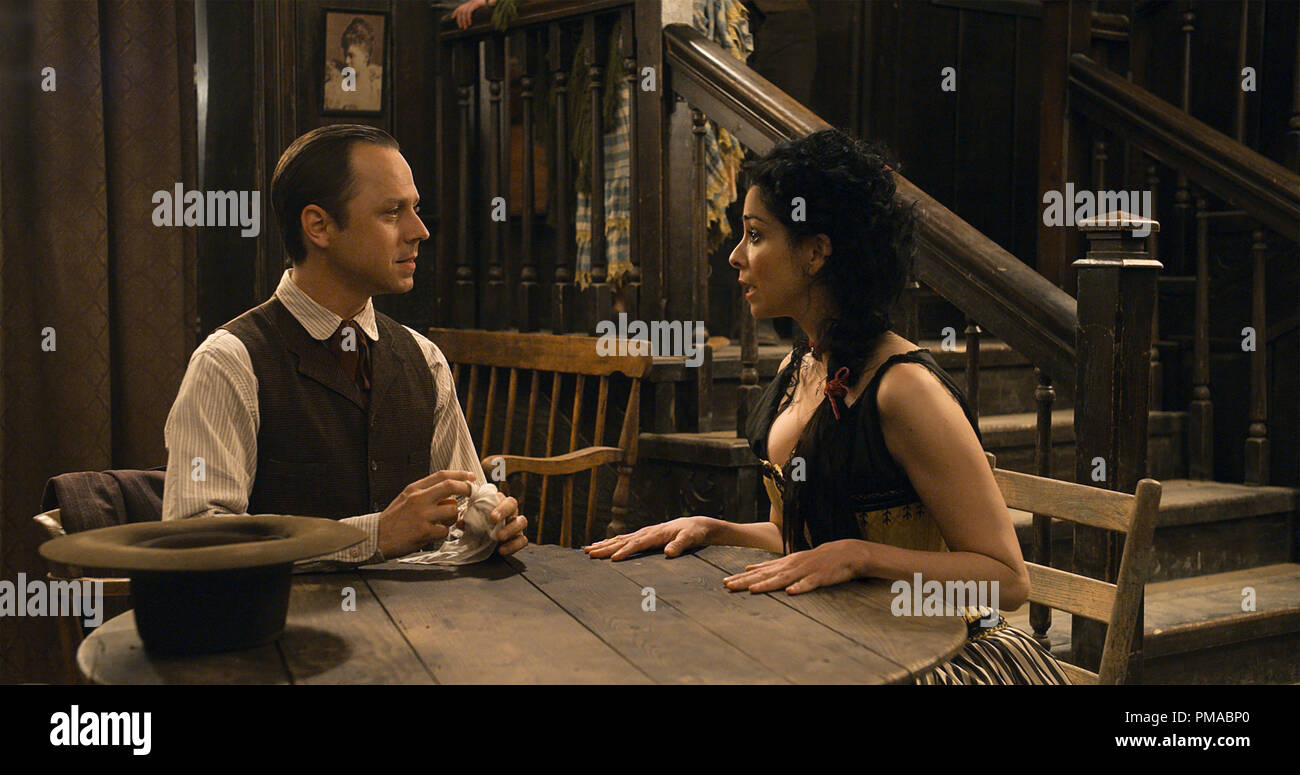 Edward (GIOVANNI RIBISI) courts Ruth (SARAH SILVERMAN) in 'A Million Ways to Die in the West' Stock Photo