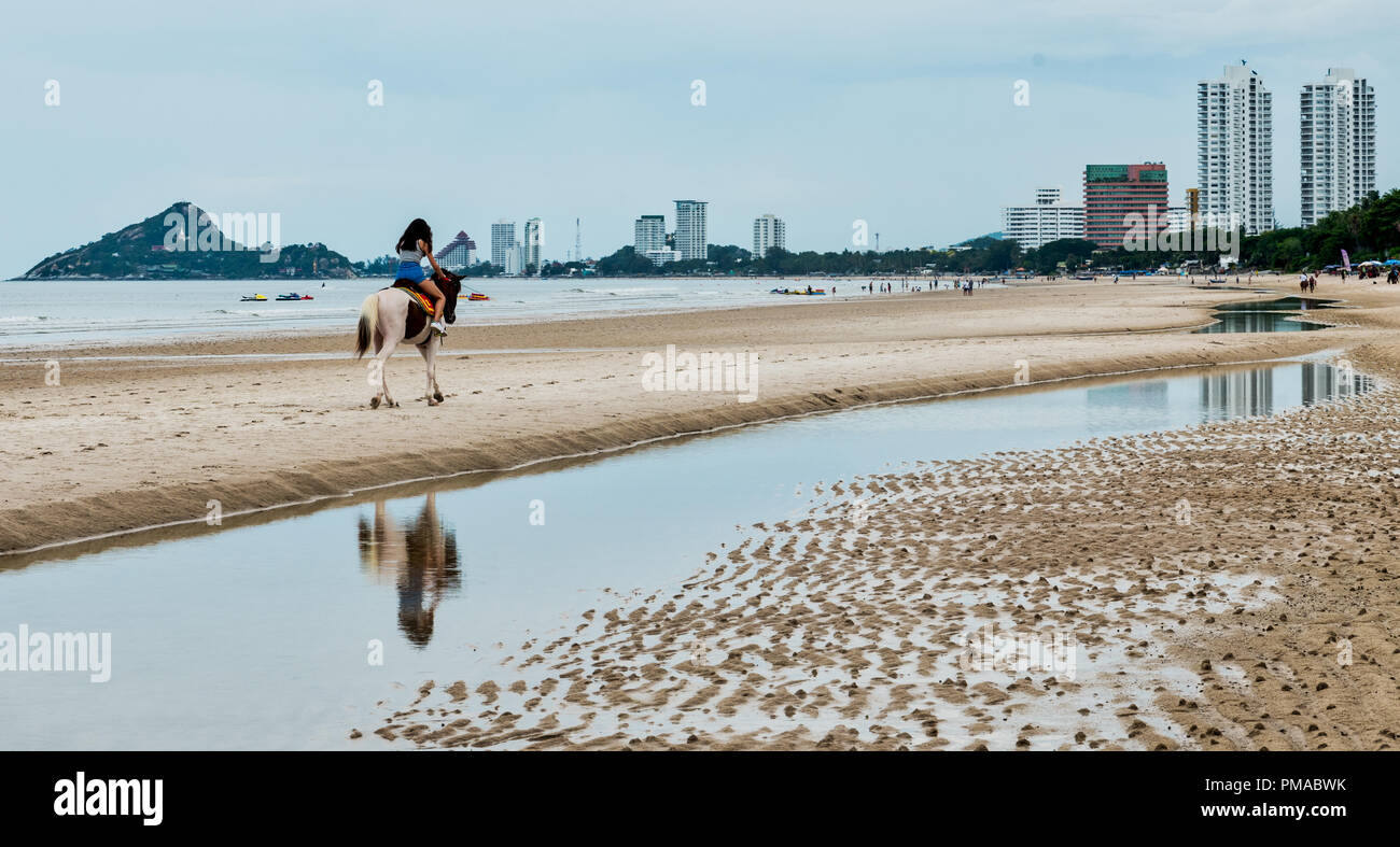 Woman riding a horse on beach hi-res stock photography and images - Alamy