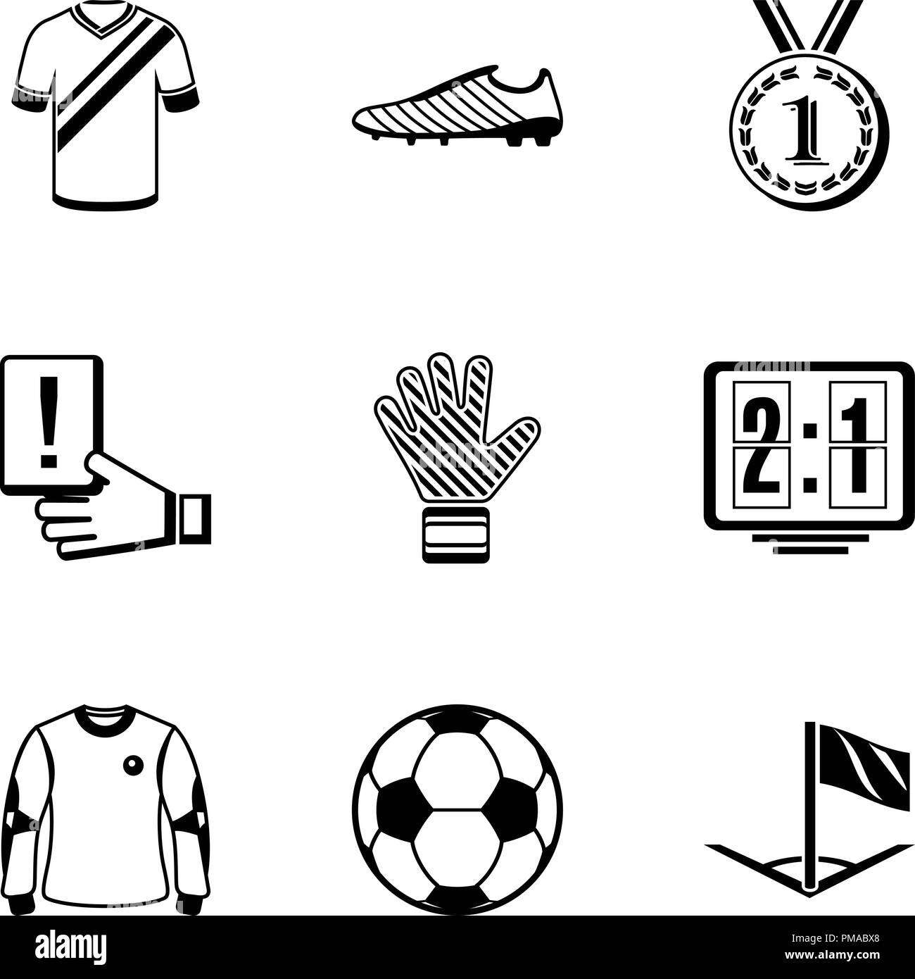 Soccer icons set, simple style Stock Vector Image & Art - Alamy