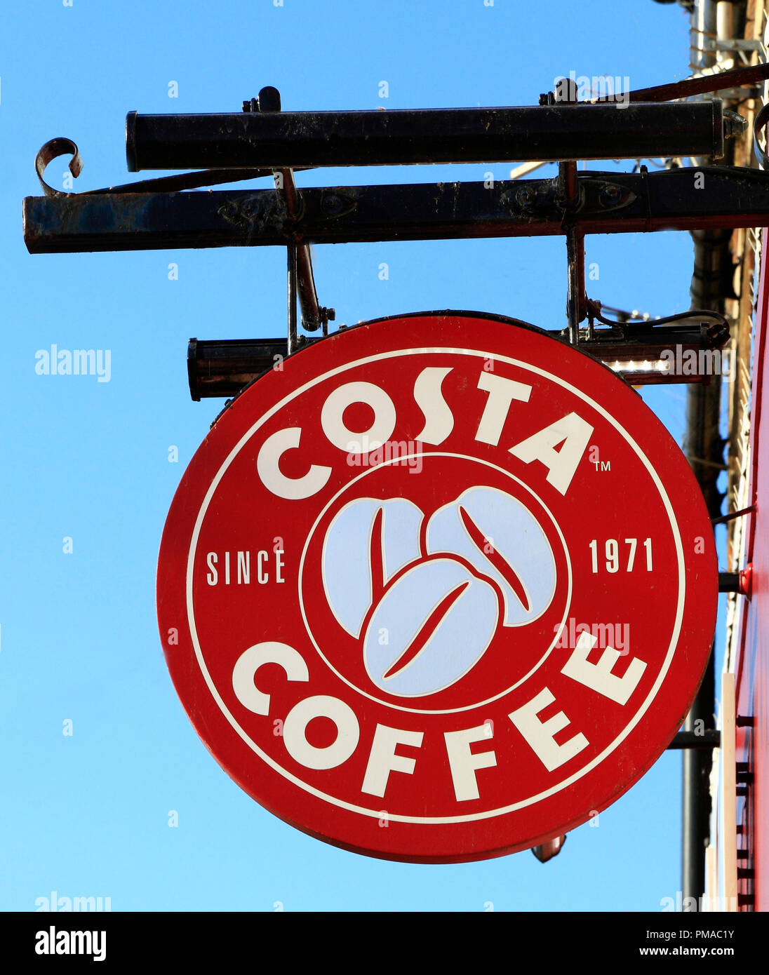 Costa Coffee, shop, cafe, sign, logo, Hunstanton, Norfolk, UK Stock Photo