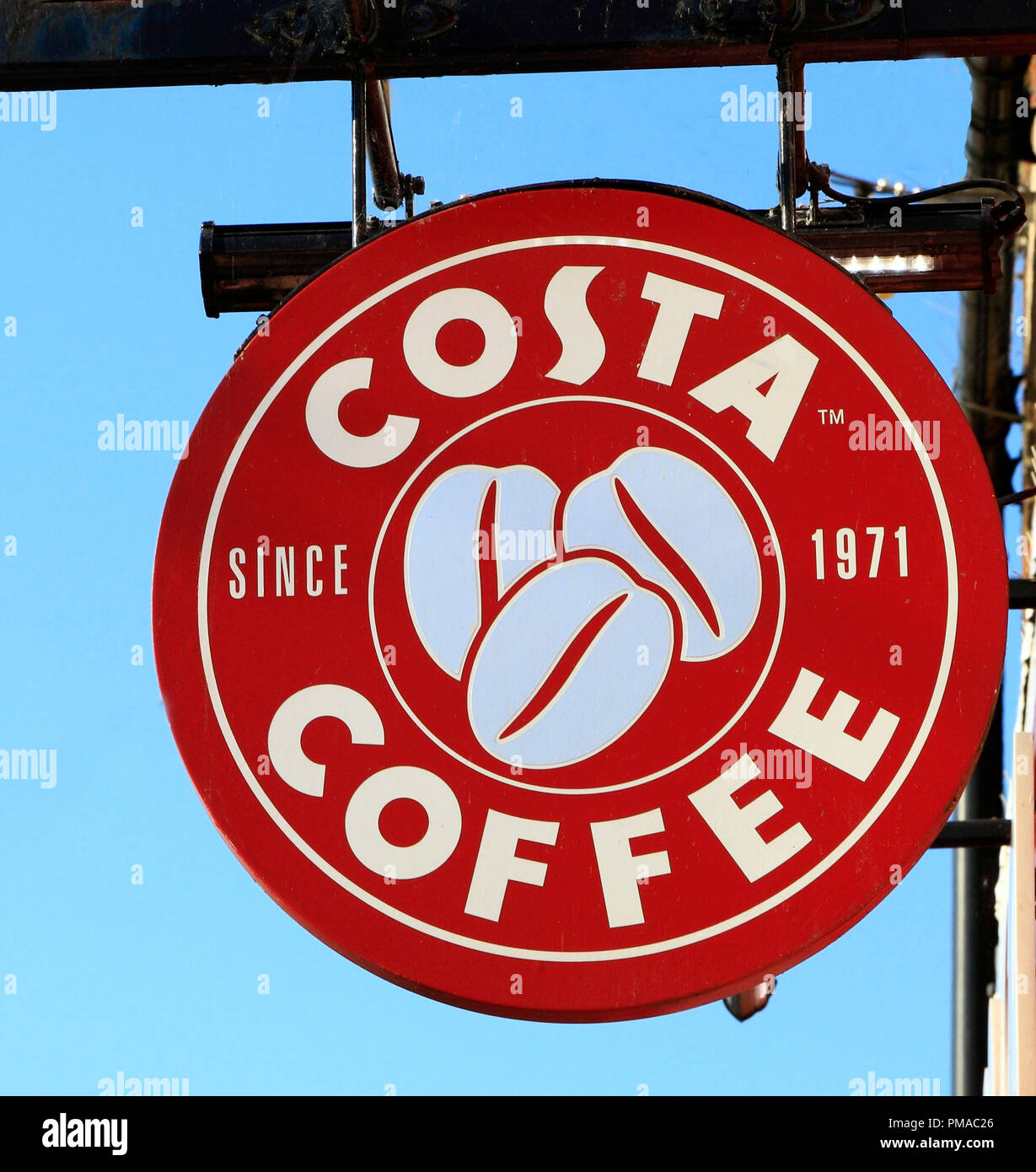 Costa Coffee, shop, cafe, sign, logo, Hunstanton, Norfolk, UK Stock Photo