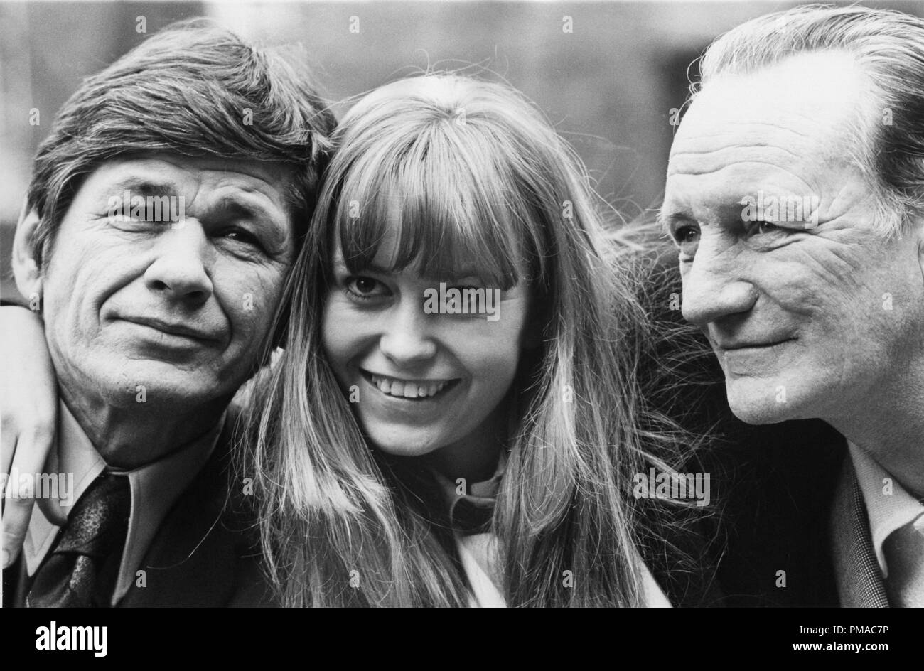 Stars of the film 'Lola', Charles Bronson, Susan George and Trevor Howard, at a press call in 1969 © JRC /The Hollywood Archive - All Rights Reserved File Reference # 32368 039THA Stock Photo