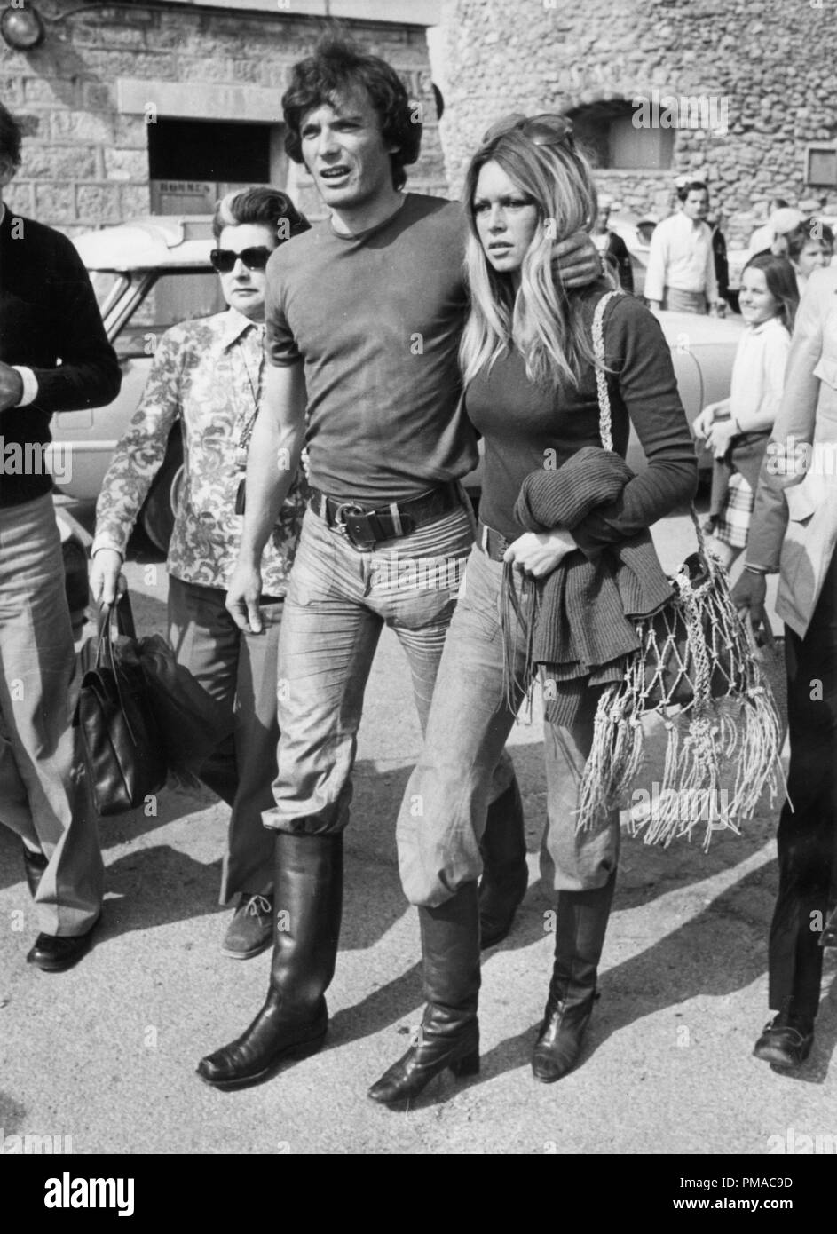 Brigitte Bardot with boyfriend Christian Kalt in St. Tropez, 1971© JRC /The Hollywood Archive - All Rights Reserved File Reference # 32368 074THA Stock Photo