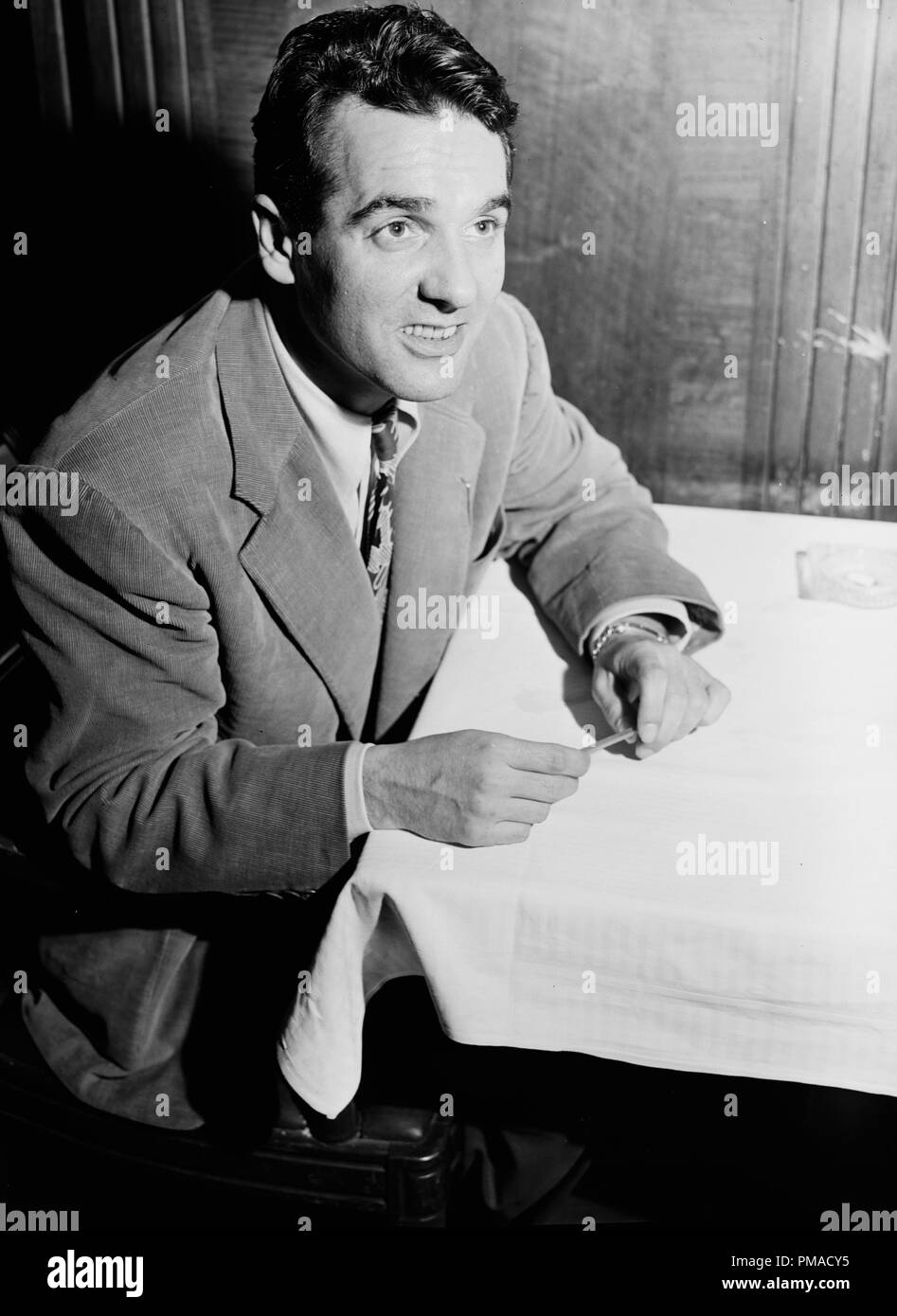 Portrait of Gene Krupa, 400 Restaurant, New York, N.Y., circa June 1946. Photo by: William P. Gottlieb File Reference # 32368 500THA Stock Photo