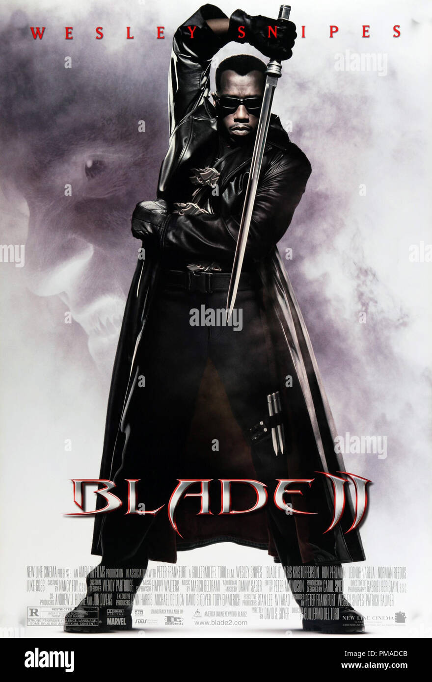 Blade 2 - US Poster 2002 New Line Cinema  Wesley Snipes  File Reference # 32509 060THA Stock Photo