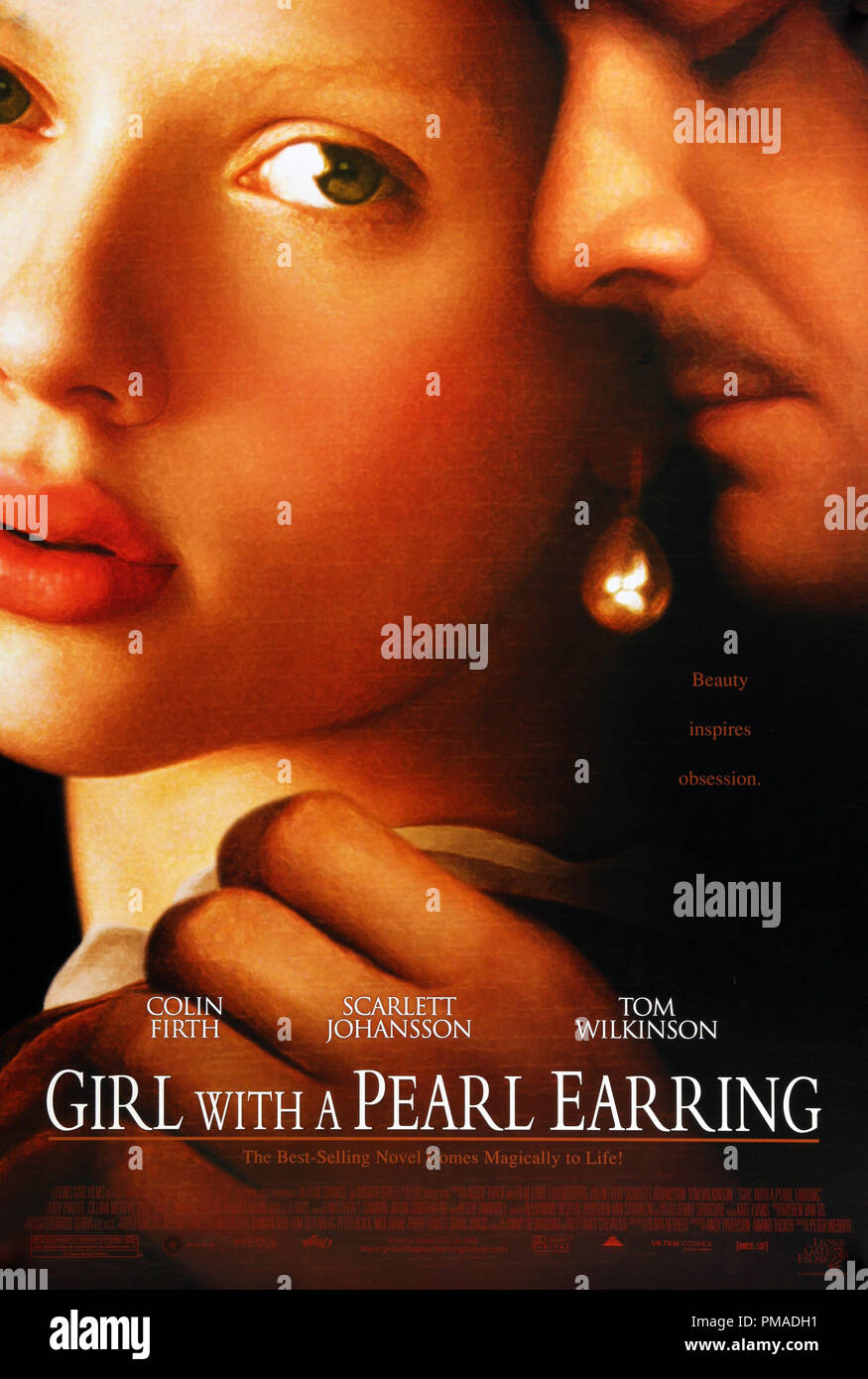 'The Girl With a Pearl Earring' - US Poster 2003 Lions Gate Films  Scarlett Johansson, Colin Firth  File Reference # 32509 171THA Stock Photo