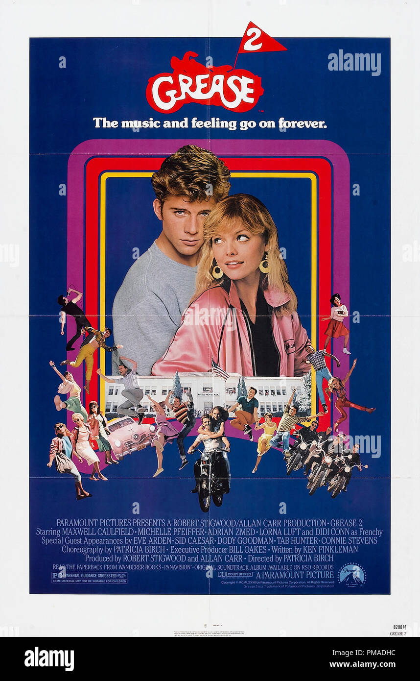 Grease 2 - US Poster 1982 Paramount Pictures  Maxwell Caulfield, Michelle Pfeiffer  File Reference # 32509 181THA Stock Photo
