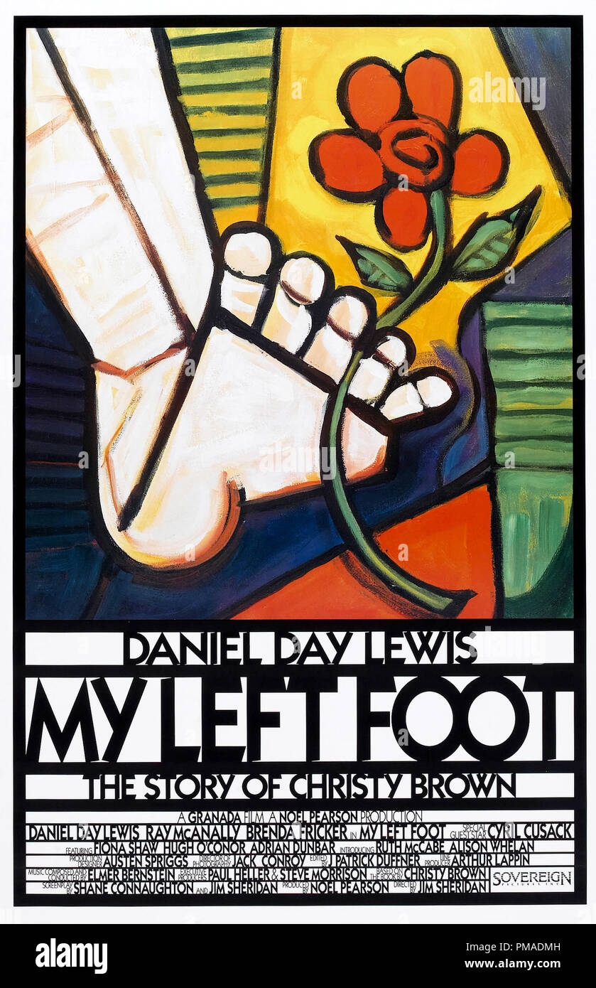 'My Left Foot' - French Poster 1989 Miramax Films   File Reference # 32509 264THA Stock Photo