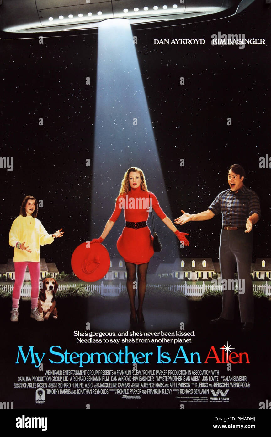 "My Stepmother Is an Alien" US Poster 1988 Columbia Pictures Dan Aykroyd, Kim Basinger File