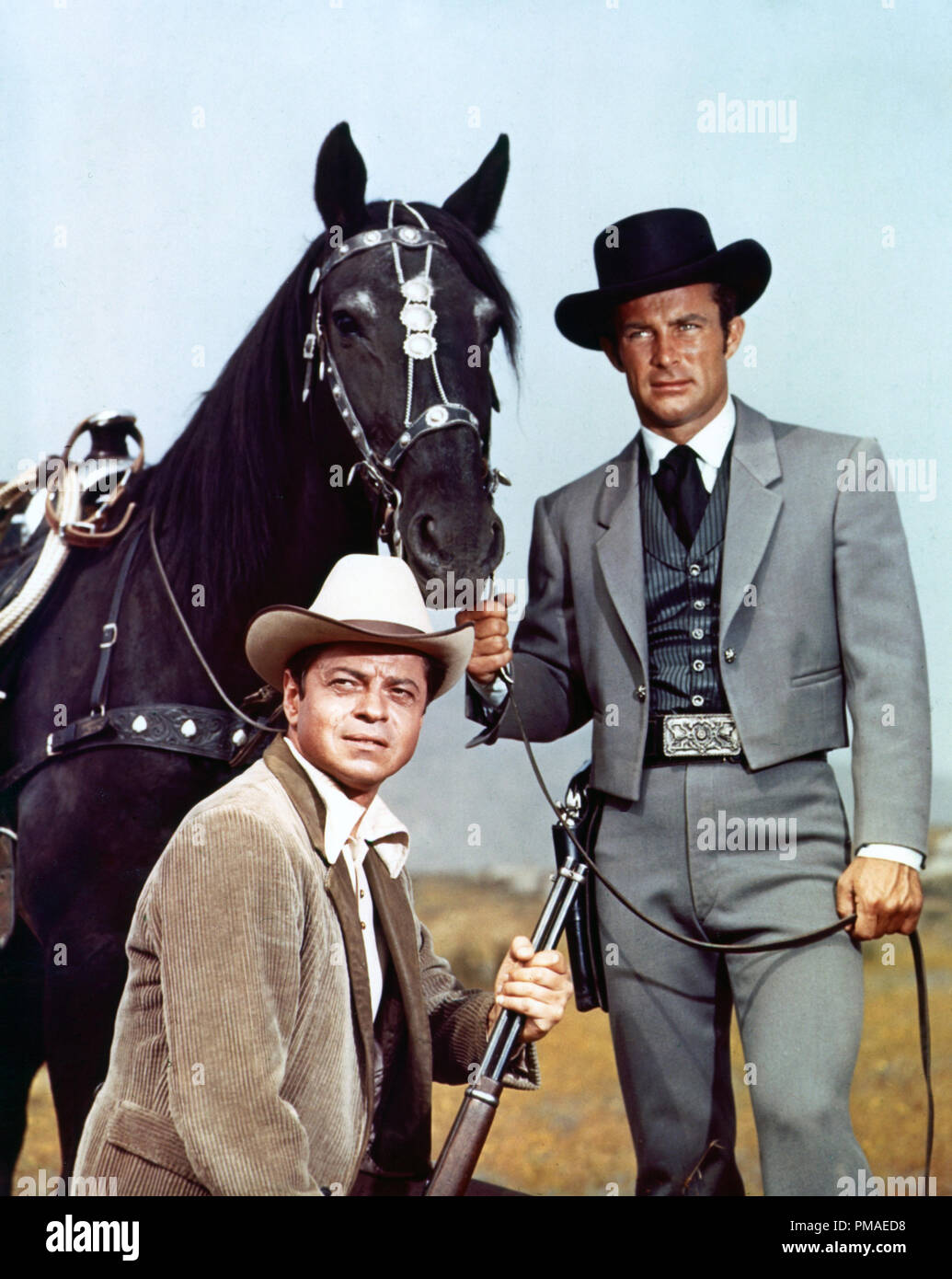 Ross Martin, Robert Conrad, 'The Wild Wild West', circa 1965 CBS  File Reference # 32509 806THA Stock Photo