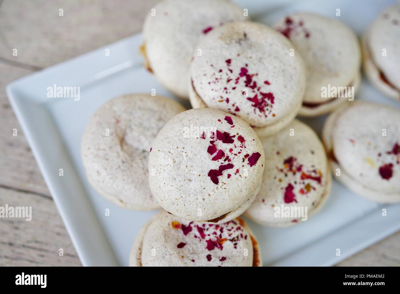 Homemade Vegan Macaron Cookies With Rose Petals Made With Aquafaba Chickpea Water Stock Photo Alamy Homemade Vegan Macaron Cookies With Rose Petals Made With Aquafaba Chickpea Water Stock Photo Alamy