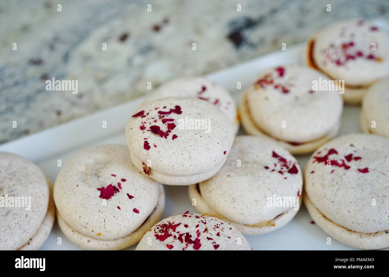 Homemade Vegan Macaron Cookies With Rose Petals Made With Aquafaba Chickpea Water Stock Photo Alamy Homemade Vegan Macaron Cookies With Rose Petals Made With Aquafaba Chickpea Water Stock Photo Alamy