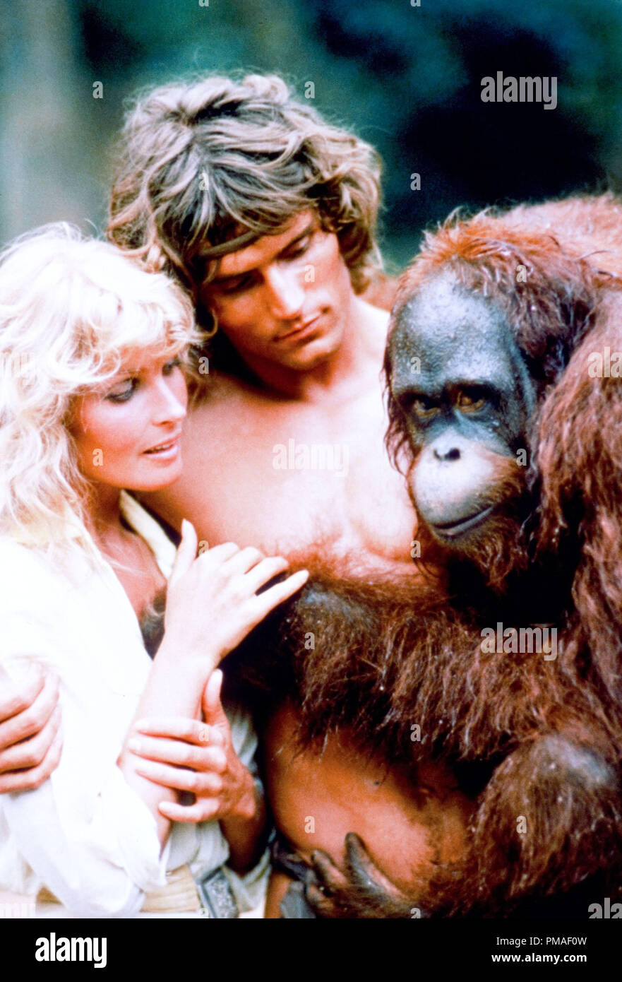 Bo Derek and  Miles O'Keeffe, 'Tarzan, the Ape Man' 1981 MGM File Reference # 32633 131THA Stock Photo