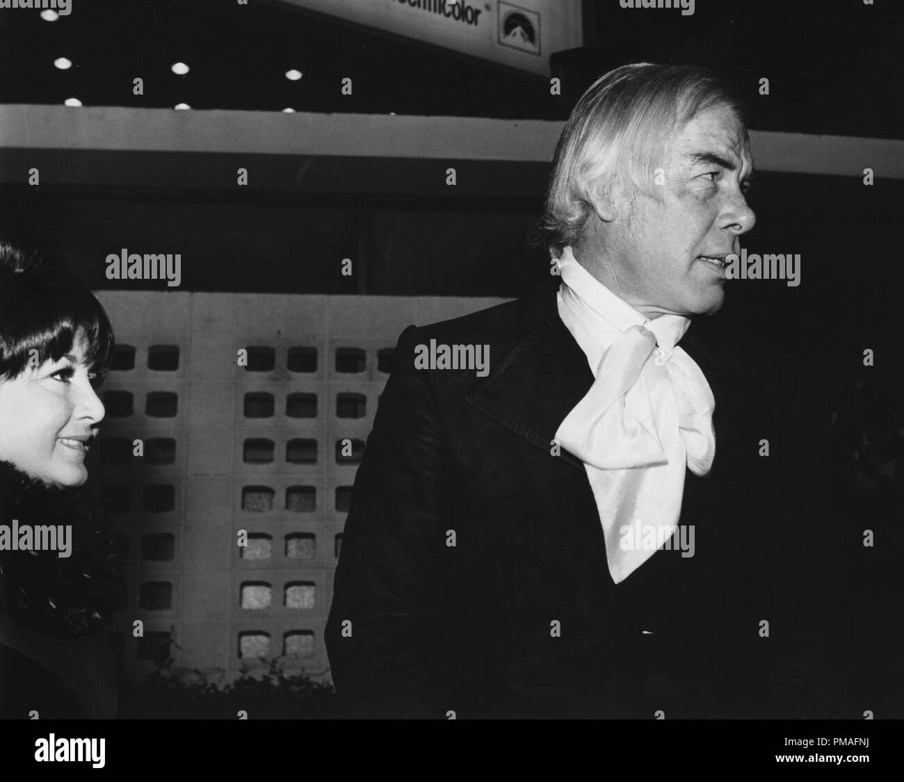 Lee Marvin and his wife Michelle Triola Marvin at the premiere of 