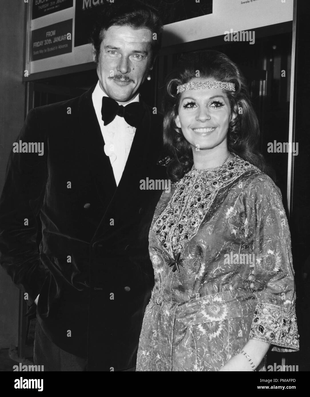 Roger Moore and his wife Luisa Mattioli, 1970  © JRC /The Hollywood Archive - All Rights Reserved  File Reference # 32633 751THA Stock Photo