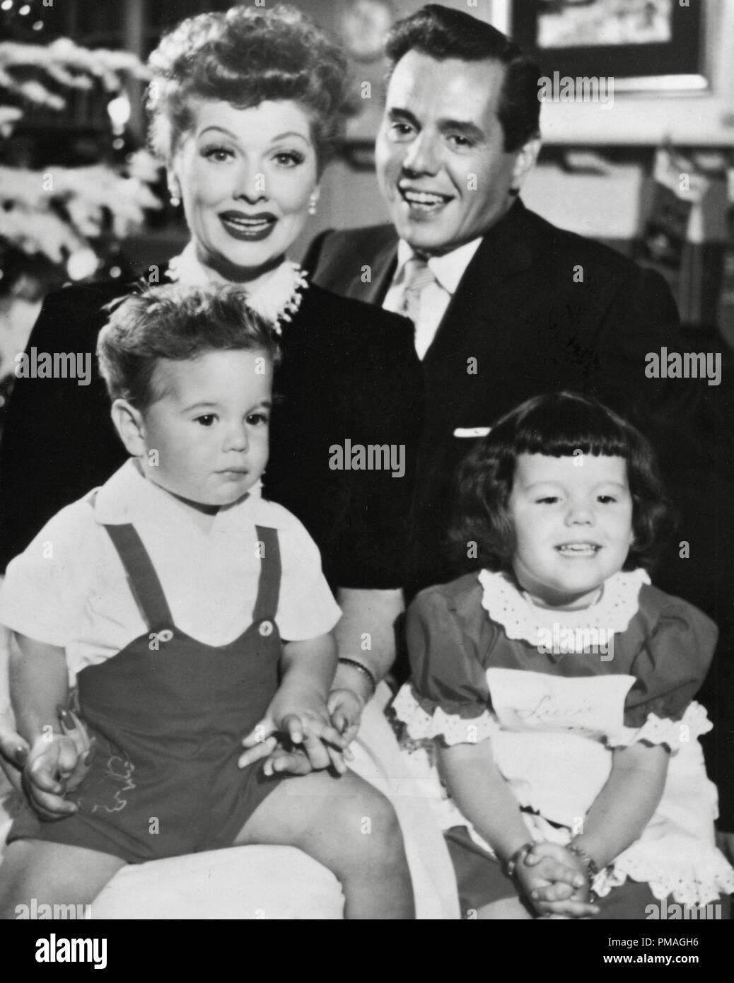 Lucille Ball, Desi Arnaz, Lucie Arnaz and Desi Arnaz Jr, circa 1953  File Reference # 32733 110THA Stock Photo