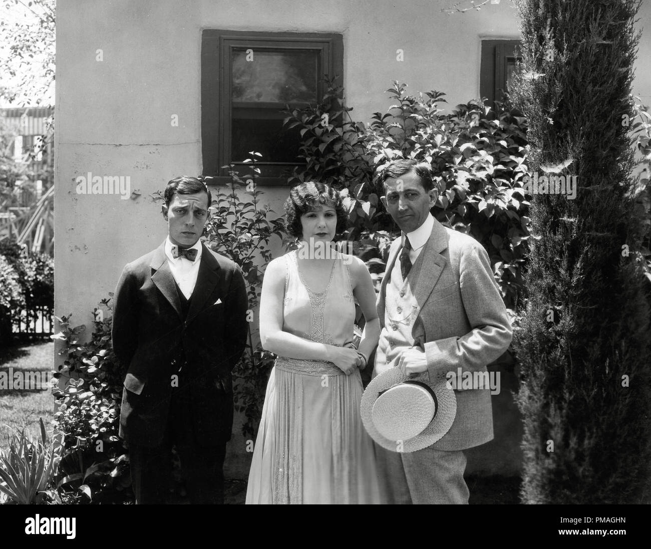 050206 candid news photo of Buster Keaton Natalie Norma Constance