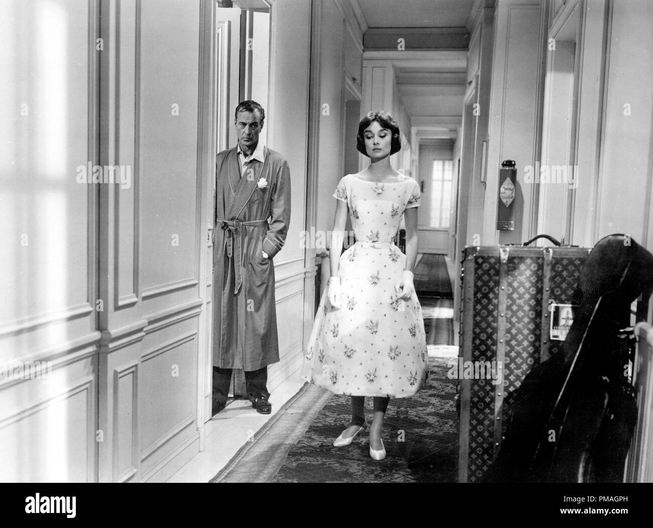Gary Cooper, Audrey Hepburn Love in the Afternoon 1957 Allied Artists  File Reference # 32733 231THA Stock Photo - Alamy