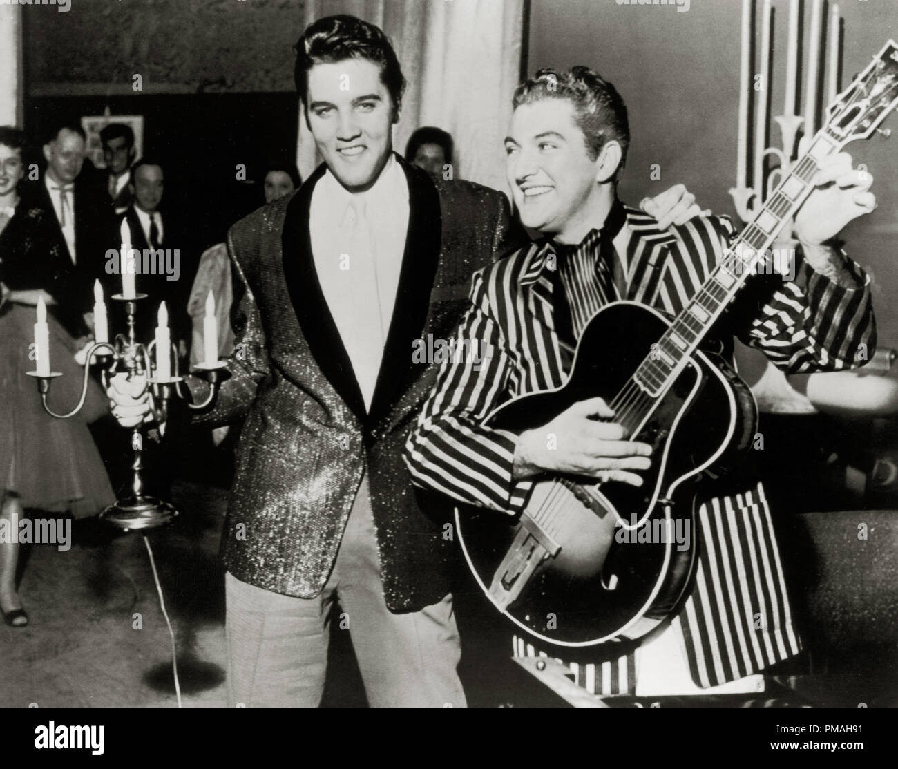 Elvis Presley and Liberace Liberace at the Riviera in Las Vegas on