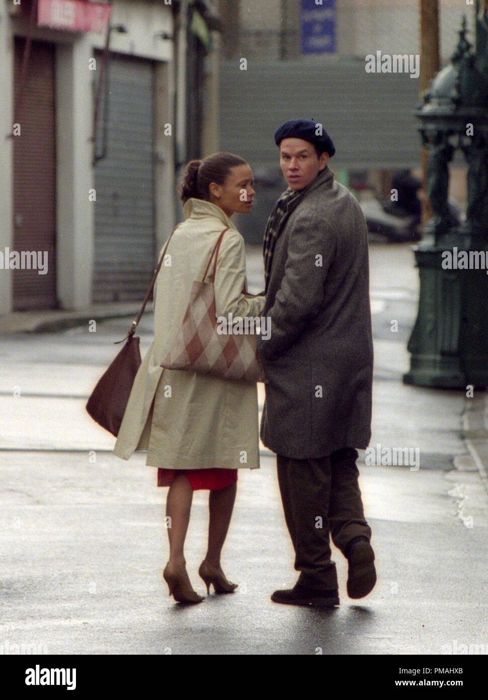 Regina Lambert (THANDIE NEWTON) finds herself intrigued by the charming Joshua Peters (MARK WAHLBERG) but trust is another issue.  'The Truth About Charlie' (2002) Stock Photo