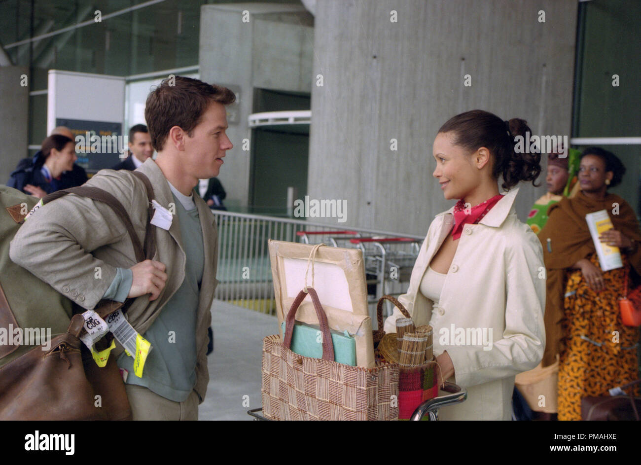 Regina Lambert (THANDIE NEWTON) keeps running into the charming Joshua Peters (MARK WAHLBERG) after their chance meeting in Martinique.  'The Truth About Charlie' (2002) Stock Photo