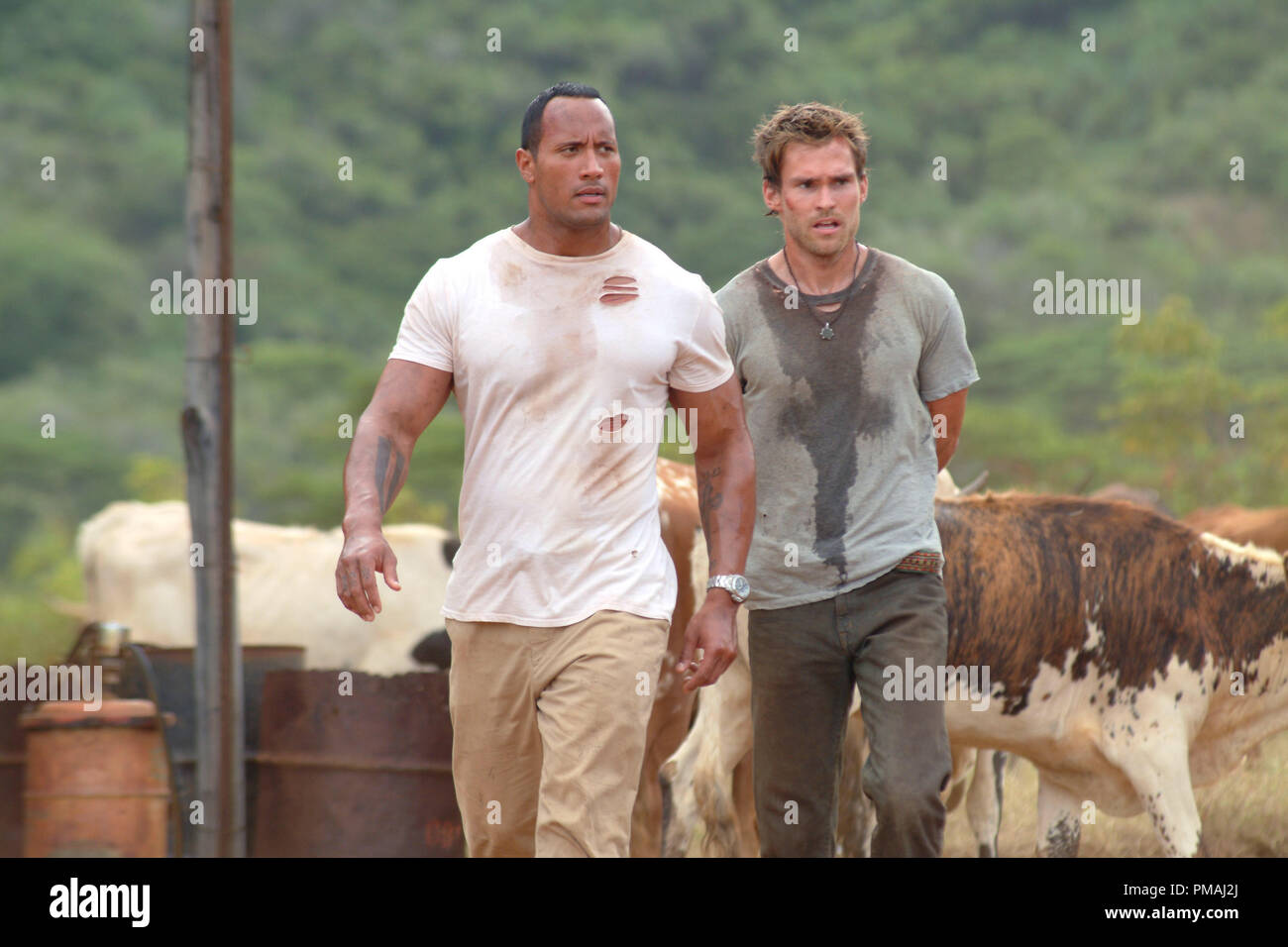 THE ROCK as Beck and SEANN WILLIAM SCOTT as Travis in the action ...
