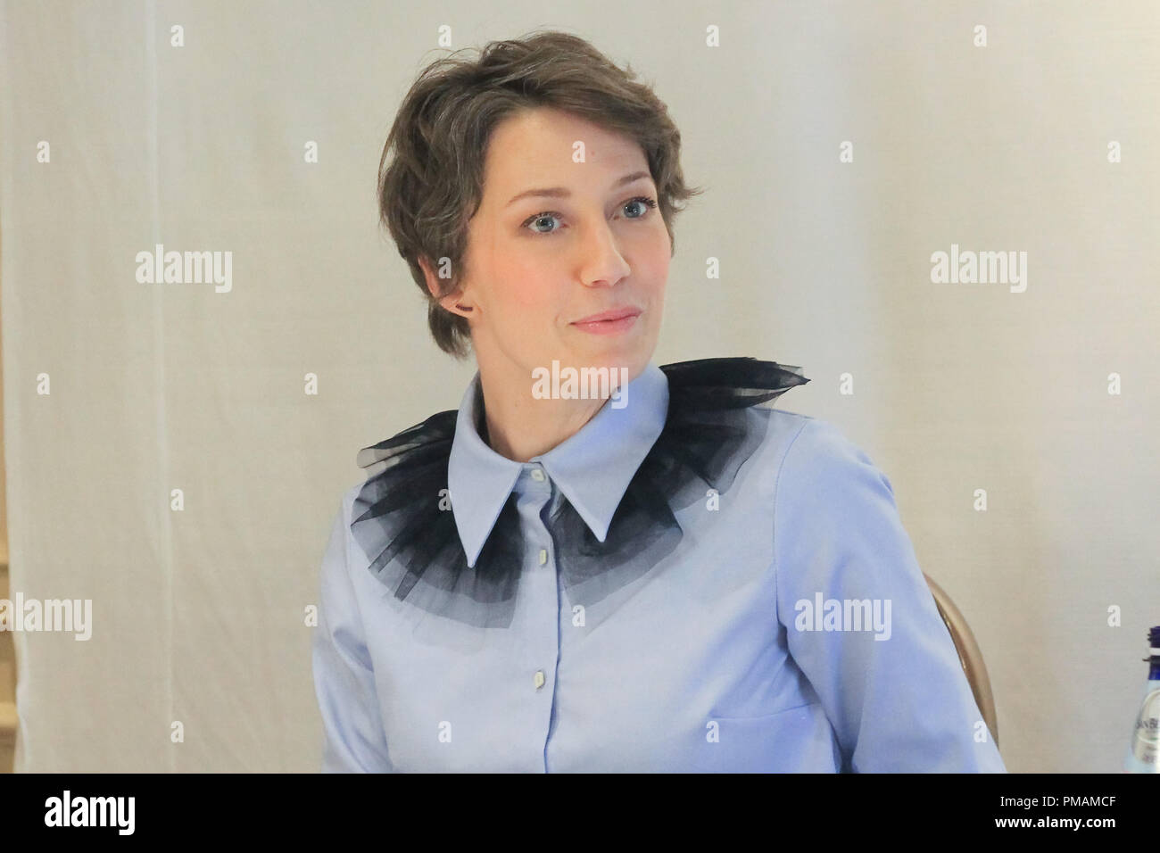 Carrie Coon at the "Fargo" Press Conference at the Four Seasons Hotel