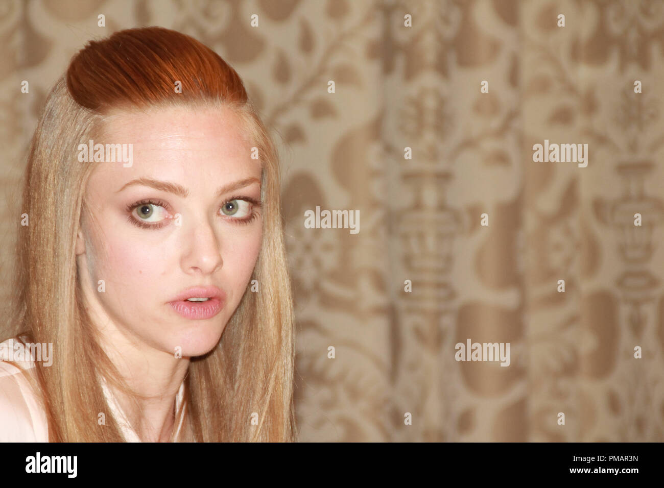 Amanda Seyfried 'Lovelace' Portrait Session, August 5, 2013. Reproduction by American tabloids is absolutely forbidden. File Reference # 32066 035JRC  For Editorial Use Only -  All Rights Reserved Stock Photo