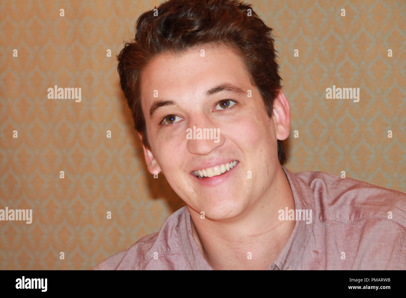 Miles Teller 'The Spectacular Now' Portrait Session, July 29, 2013. Reproduction by American tabloids is absolutely forbidden. File Reference # 32075 026JRC  For Editorial Use Only -  All Rights Reserved Stock Photo