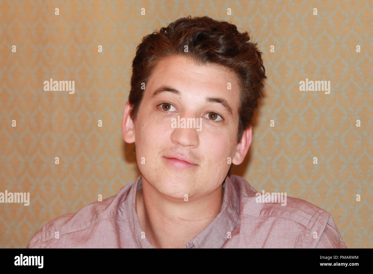Miles Teller 'The Spectacular Now' Portrait Session, July 29, 2013. Reproduction by American tabloids is absolutely forbidden. File Reference # 32075 028JRC  For Editorial Use Only -  All Rights Reserved Stock Photo